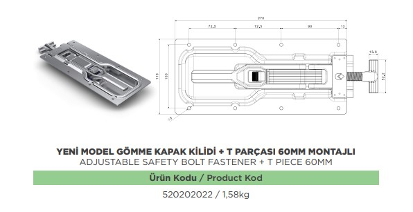 DORSE KILIDI GOMME LALE LOGOLU+T PARCA MONTAJLI